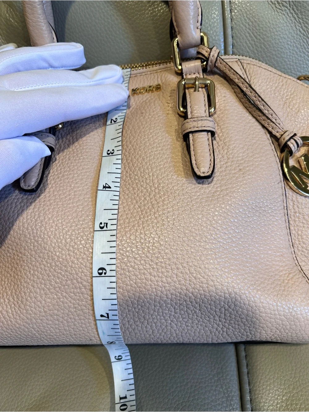 Michael Kors Ciara Pebbled Leather Bag Messenger Crossbody Medium Pink Blush